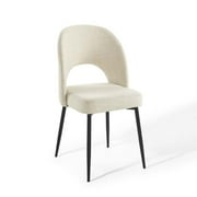 Rouse Upholstered Fabric Dining Side ChairBlack Beige
